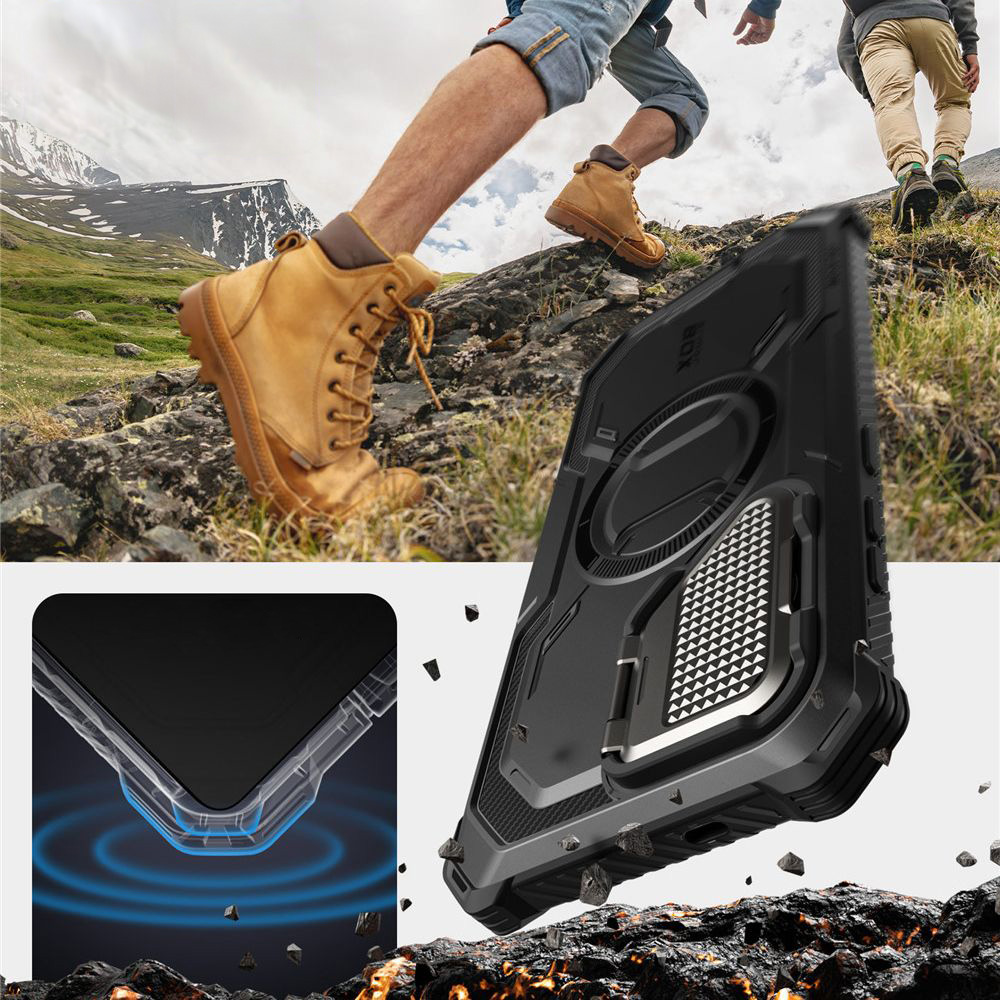 Etui pancerne Supcase i-Blason Armorbox Mag do Galaxy S25 Plus, czarne